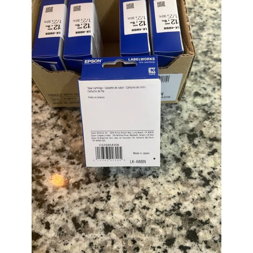 Epson Label Works LK-4WBN 12mm 1/2